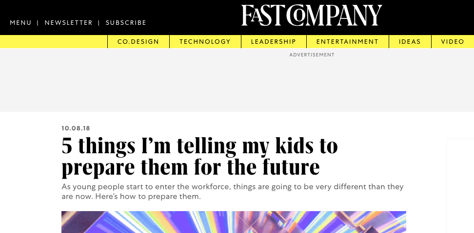 5 things I’m telling my kids to prepare them for the future As young people start to enter the workforce, things are going to be very different than they are now. Here’s how to prepare them.