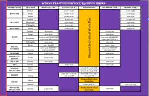 SHS T3 Office Hours
